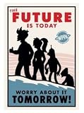 Eigenschaften Rocket USA / Futurama The Future is Today Blechschild mit Magneten