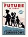 Futurama Rocket USA Tin Cubicle Sign The Future Is Today