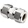Parker A-Lok 1SC1-316 316 Stainless Steel Compression Tube Fitting, Union, 1/16" Tube OD