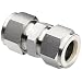 Parker A-Lok 1SC1-316 316 Stainless Steel Compression Tube Fitting, Union, 1/16" Tube OD