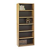 Safco® Value Mate Series Bookcase, 6 Shelves, 31 3/4w x 13 1/2d x 80h, Medium Oak 41IONu%2BPTIL. SL160 Safco® Value Mate Series Bookcase, 6 Shelves, 31 3/4w x 13 1/2d x 80h, Medium Oak