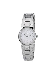 Skagen Womens O430XSSXW Quartz White Dial Stainless Steel Watch