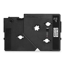 Brother 3/8 Inch x 25 Feet White On Black For P-Touch 2 Pack (TC34Z) - Retail Packaging