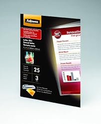 Fellowes Hot Laminating Pouches, Letter, 3 mil, 25 Pack (5200501)