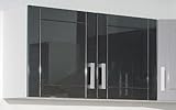 Pharao24 Küchen Hängeschrank anthrazit alu 100 Boston