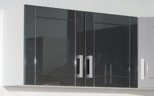 Pharao24 Küchen Hängeschrank anthrazit alu 100 Boston