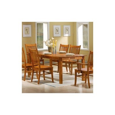 Clark Dining Table in Medium Brown