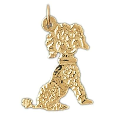 Cheap Girls Jewelry Dazzlers Solid 14k Gold Poodle Dog Charm Pendant Available in three colors from jewelsberry (weights: 1.1 grams only) For Sale