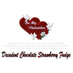 "Be My Valentine" Decadent Chocolate/Strawberry Layered Fudge Box