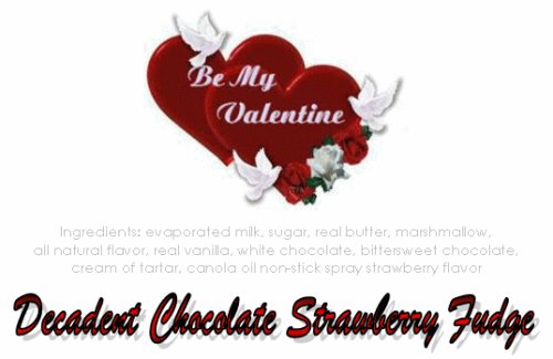 Be My Valentine Decadent Chocolate Strawberry Layered Fudge Box by Exquisite Fine Candy & Gifts