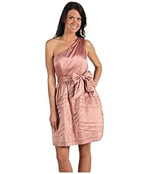 Belted One Shoulder Cocktail Party Dress 