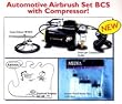 Iwata IW410 AUTOMTOTIVE AIRBRUSH KIT with Eclipse BCS Airbrush and Smart Jet Compressor and Stencil