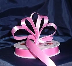 Ribbon - Satin Ribbon- 7/8" Single Face 50 Yards (150 FT) - Pink - Sewing - Craft - Wedding Favors