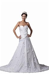 Corset   Waistline Chiffon/Satin Lace Sweetheart  Dress with a Brush/Sweep Train 