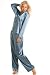 Ladies Camille Lingerie 2pc Satin Pyjama Trousers Top Nightwear Grey Size 18