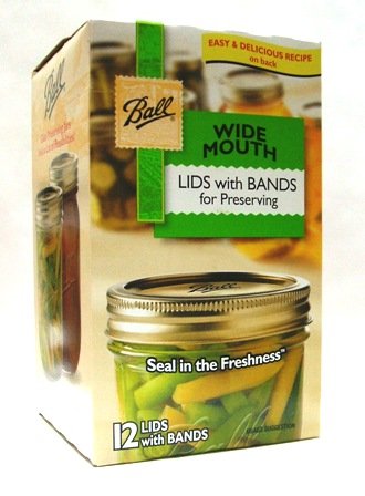 Ball 40000 Box of 12 Wide Mouth Home Canning Lids with Bands by Ball Canning Lids