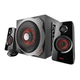 Trust Tytan 2.1 Lautsprechersystem mit Subwoofer schwarz/rot
