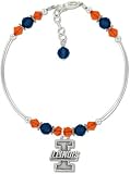 Illinois Fighting Illini Crystal Tube Bracelet