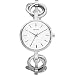 DKNY Women's NY8025 Silver Stainless-Steel Quartz Watch with White Dial