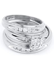 0.40CT DIAMOND INVISIBLE TRIO SET
