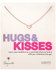 Dogeared Love "Hugs and Kisses" Mini Heart Necklace, 18"