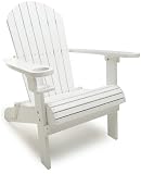 Strathwood Folding Adirondack Chair, White