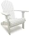 Strathwood Basics Folding Adirondack Chair, White