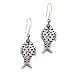 Sterling Silver Fish Dangle Earrings