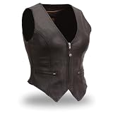 First Manufacturing Ladies Form Fitted Vest with Self Adjusting Sides (Black) by First MFG