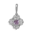 Sterling Silver Faceted Amethyst Pendant by Sajen