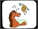 Decorated Mouse Pad with bees, beehive, horse
