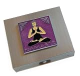 Yoga Namaste Purple Travel Jewelry Case