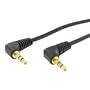 3' 3.5mm 1/8" Gold Right Angle Stereo Audio Cable