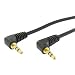 3' 3.5mm 1/8" Gold Right Angle Stereo Audio Cable