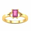 14K Yellow Gold Pink Tourmaline Ring