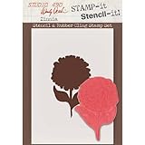 Stampers Anonymous Wendy Vecchi Studio 490 Stamp It Stencil, It-Zinnia
