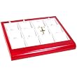 12 Earring Pendant Display Tray Rosewood Showcase Unit