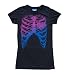 Junk Food Neon Skeleton In Black Wash Tee Shirt * 08 Newest Collection *