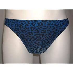 Mens Brief Swimwear/Underwear Nylon/Lycra Blue Leopard