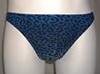 Mens Brief Swimwear/Underwear Nylon/Lycra Blue Leopard