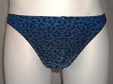Mens Brief Swimwear/Underwear Nylon/Lycra Blue Leopard