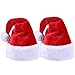 2pcs Christmas Santa Hat,Thickened Luxury Short Plush Christmas Hat Thickened Lengthened Santa Claus Cap Xmas Hat for Adults(Wide:12.2