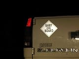 Baby on Board Magnet Vehicle Magnetic Sign Reflective Blue