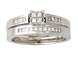 Princess Bridal Duo Sets 14K White Gold