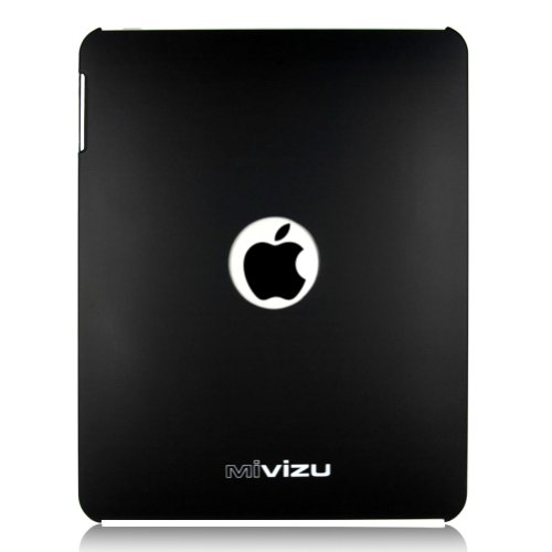Black Hard Rubber MiniSuit for Apple iPad with Screen Protector and MiniSuit Cleaner