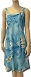 Missy Dress-Palm Fronds and Hibiscus on Aqua