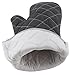 Oven Mitts 1 Pair of Quilted Lining - Heat Resistant Kitchen Gloves,Flame Oven Mitt Set Black1