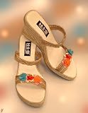 Markenpantolette mit Blüten Damen-Schuhe