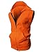 H2H Mens Fashion Slim Fit Lightweight Sleeveless Hoodies