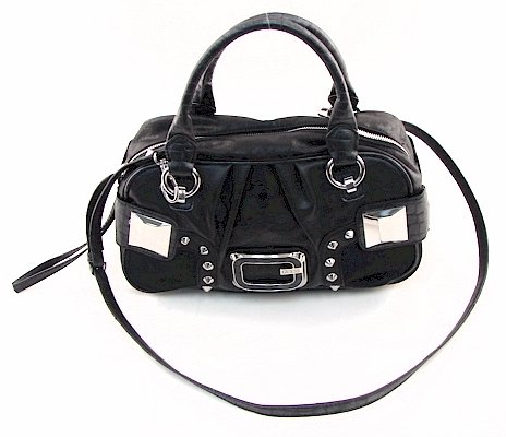 Guess Sylvie Box Bag Coal Ladies Signature Handbag Purse SI240519